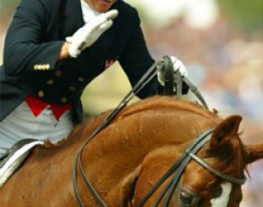 Danish Lone Jorgensen is happy about her ride on FBW Kennedy :: Photo © Dirk Caremans