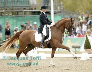 Lone Jorgensen on FBW Kennedy at the 2003 European Championships :: Photo © Arnd Bronkhorst
