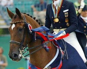 Ulla Salzgeber and Rusty, 2003 European Dressage Champions :: Photo © Dirk Caremans