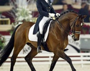 Arlette Holsters and Melvin at the 2003 CDI-W Mechelen :: Photo © Dirk Caremans