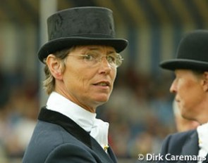 Tineke Bartels, guest judge rider at the 2003 Pavo Cup Finals :: Photo © Dirk Caremans