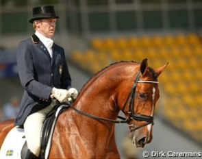 Jan Brink and Biggles at the 2003 World Young Horse Championships :: Photo © Dirk Caremans