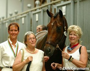 Silver medal winning Nicolet van Lierop with Hilltop Rousseau's owner Jane McElree