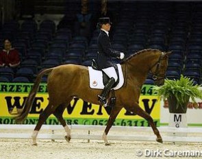 Kirsten Beckers and Broere Phoenix at the 2003 Zwolle International Stallion Show :: Photo © Dirk Caremans