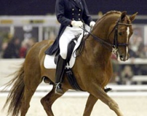 Mia von Essen and Rambo at the 2003 Zwolle International Stallion Show :: Photo © Dirk Caremans