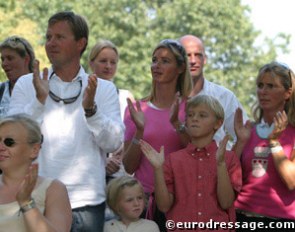 The Rothenberger family rejoices as their pony Dornika won the 2004 Bundeschampionate