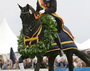 Hubertus Schmidt and Motown win the 2004 German Championship for Professional Dressage Riders in Hagen