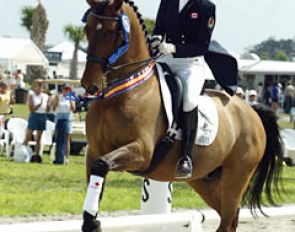 Shannon Dueck and Korona win at the 2004 Palm Beach Dressage Derby :: Photo © Phelpsphotos.com