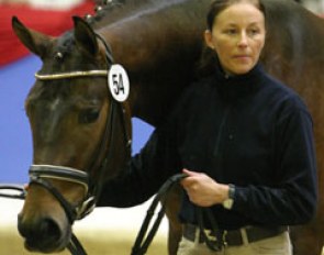 Ines Westendarp with her Depardieu x Feiner Stern colt which sold to Wilfried Bechtolsheimer