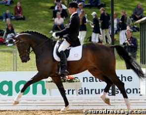 Jim Rasmussen on Alcazar at the 2004 World Young Horse Championships :: Photo © Astrid Appels