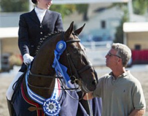 Noel Williams on Pik L and her father George at the 2005 American Junior Riders Championships in Devon :: Photo © Phelpsphotos.com