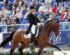 Another lovely trot extension: Christian Plage and his Danish warmblood gelding Regent