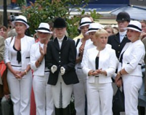 The Russian dressage team looking smart
