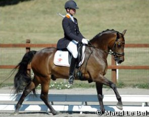 Laurens Sliepenbeek and Hoby at the 2005 European Pony Championships :: Photo © Maud Le Bel
