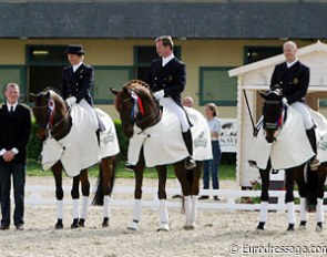 The Belgian team at the 2005 CDIO Saumur: Baetens-Van Lent, Jorissen, Devroe :: Photo © Astrid Appels
