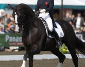 Laura Bechtolsheimer and Douglas Dorsey win the 2005 British Dressage Championships :: Photo © David Charles