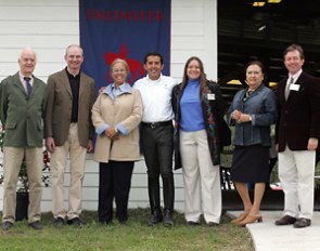 The people behind the 2005 Dressage Workshop: Raymond Withages, Hubertus Schmidt, Linda Zang, Cesar Parra, Anne Sparks, Mariette Withages, Gabriel Armando