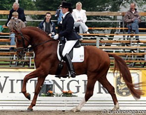 Gillian Duke on Riverside at the 2005 World Young Horse Championships :: Photo © Astrid Appels
