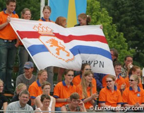 KWPN fans cheer for their breed at the World Young Horse Championships :: Photo © Astrid Appels