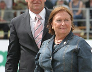 FEI Dressage Committee chair Mariette Withages, WBFSH president Jan Pedersen :: Photo © Astrid Appels