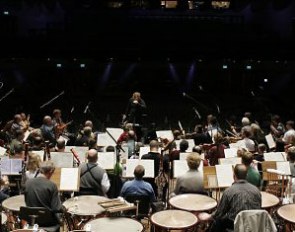 The Aachen orchestra in the studios of the Aachener Stadtstheater