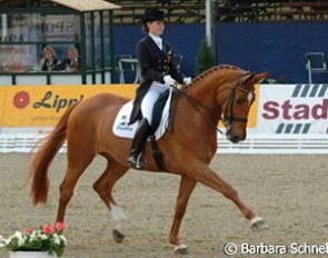 Anna Katharina Luttgen on Ellen Schulten Baumer's former Grand Prix Horse Gina Royal OLD.