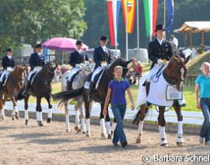 Junior Rider Tom Berg wins the Prix St Georges aboard Luciano. He scored 67.08 %