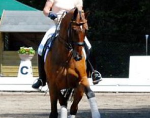 Isabell Werth schooling Satchmo at the Park Festival Dressur Bonn