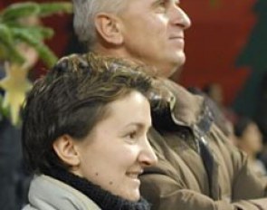 Isabell Werth's groom Anna Kleniuk and trainer Wolfram Wittig