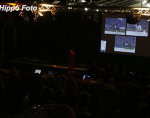WEG video footage was being shown on the screen :: Photo © Dirk Caremans