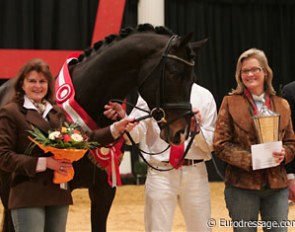 Owner Kiddy Elsass, stallion Gagarin and breeder Mikala Bagge :: Photo © Astrid Appels