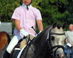 A rider in the regional kiddy pony class.