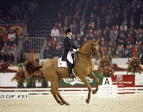 Catherine Haddad on Maximus at the 2006 CDI-W Mechelen :: Photo © Dirk Caremans