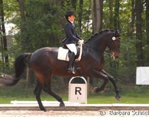 Miriam Maurer on the Belgian warmblood Quickfire