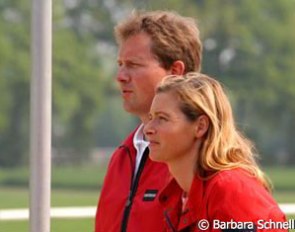 Sven and Gonnelien Rothenberger watching their children in action