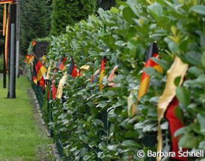 Flags everywhere in the town of Rheinberg