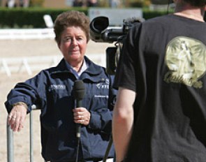 Dominique D'Esme being interviewed for television.