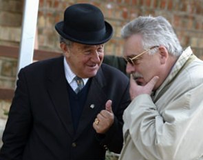 German judge Peter Engel (right) in conversation with a Spanish judge