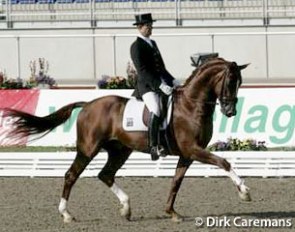 Mattias Jansson and Don Dorn at the 2006 World Young Horse Championships :: Photo © Dirk Caremans