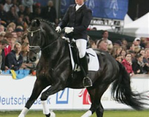 Anja Engelbarth on the Oldenburg stallion Diamonit (Diamond Hit x Santander)