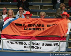 Not as many Dutch fans as at the European Championships last year, but those who were here were very fanatic!