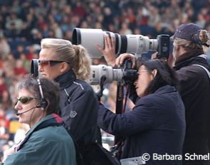 Lisa Wilcox working as media reporter for Horse TV