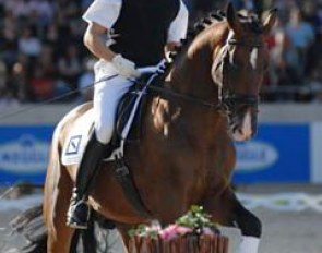 A Team Wittig rider on the young Balmoral (by Breitling)