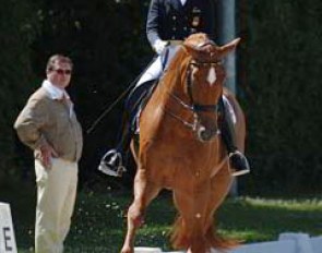 Nadine Capellmann being trained by Holger Schmezer