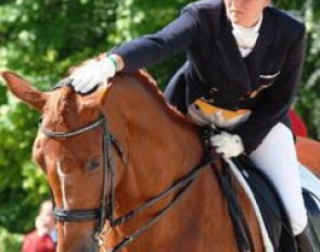 Carola Koppelmann on Hinnerk. This horse is owned by the German Chef d'equipe Holger Schmezer