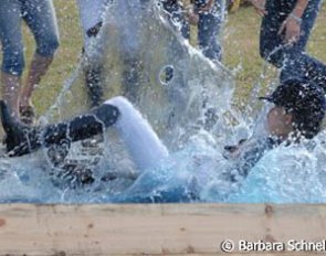 Louisa Luttgen in the water jump