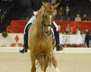 Micaela Mabragana & Granada. Micaela regretted that Granada didn't show her whole potential in Frankfurt, but she enjoyed every minute of her long trip; she hails from Argentina, true dressage diaspora, but lives in New York and trains with Lendon Gray.