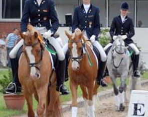 Lydia Camp and Annabel Frenzen line up for the prize giving