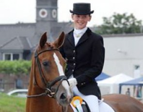 Jessica Suss and Diamantenborse win the 5-year old Bundeschampionate Qualifier in Langenfeld :: Photo © Barbara Schnell