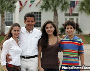 Cesar Parra and his family at the 2007 Palm Beach Dressage Derby :: Photo © Mary Phelps